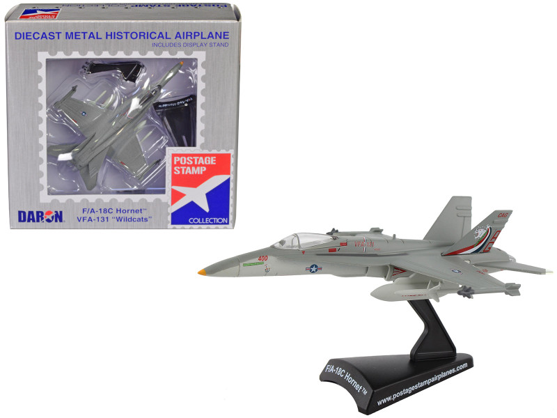McDonnell Douglas F A 18C Hornet Fighter Aircraft VFA 131 Wildcats United States Navy 1/150 Diecast Model Airplane Postage Stamp PS5338-3