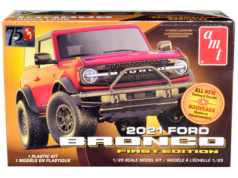 Skill 2 Model Kit 2021 Ford Bronco First Edition 1/25 Scale Model AMT AMT1343M