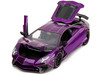 Lamborghini Aventador SV Candy Purple with Pink Graphics Pink Slips Series 1/24 Diecast Model Car Jada 34656