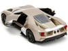 2017 Ford GT Gold Metallic with White Accents Pink Slips Series 1/32 Diecast Model Car Jada 34662