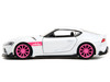 2020 Toyota Supra White Metallic with Pink Wheels Pink Slips Series 1/32 Diecast Model Car Jada 34664