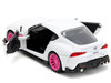 2020 Toyota Supra White Metallic with Pink Wheels Pink Slips Series 1/32 Diecast Model Car Jada 34664