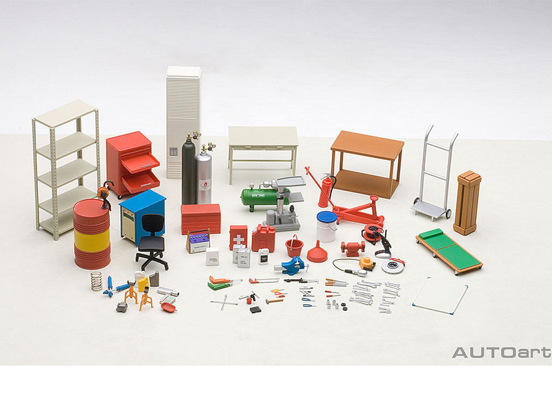 Garage Kit Set for 1/18 Scale Models Autoart 49110