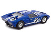 1966 Ford GT40 GT 40 Mark II #2 Blue 12 Hours of Sebring 1/18 Diecast Car Model Shelby Collectibles SC401