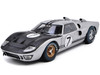 1966 Ford GT-40 MK II #7 Silver 1/18 Diecast Model Car Shelby Collectibles SC404