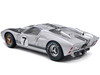 1966 Ford GT-40 MK II #7 Silver 1/18 Diecast Model Car Shelby Collectibles SC404