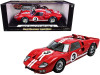 1966 Ford GT-40 MK 2 Red #3 1/18 Diecast Car Model Shelby Collectibles SC406R 