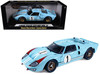 1966 Ford GT-40 MK 2 Blue #1 1/18 Diecast Model Car Shelby Collectibles SC411