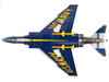 McDonnell Douglas F 4J Phantom II Fighter Aircraft Blue Angels with Number Decals United States Navy 1969 Air Power Series 1/72 Diecast Model Hobby Master HA19045