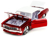 1971 Chevrolet Chevelle SS Candy Red with White Top White Stripes and White Interior Bigtime Muscle Series 1/24 Diecast Model Car Jada 35020