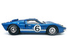 1966 Ford GT-40 MK 2 Blue #6 1/18 Diecast Car Model Shelby Collectibles SC416