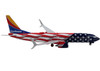 Boeing 737 800 Commercial Aircraft Southwest Airlines Freedom One United States Flag Livery 1/400 Diecast Model Airplane GeminiJets GJ2039