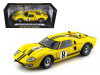 1966 Ford GT-40 MK 2 #8 Yellow 1/18 Diecast Model Car Shelby Collectibles SC417