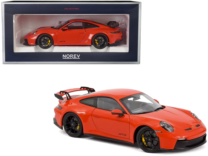2021 Porsche 911 GT3 Orange 1/18 Diecast Model Car Norev 187300