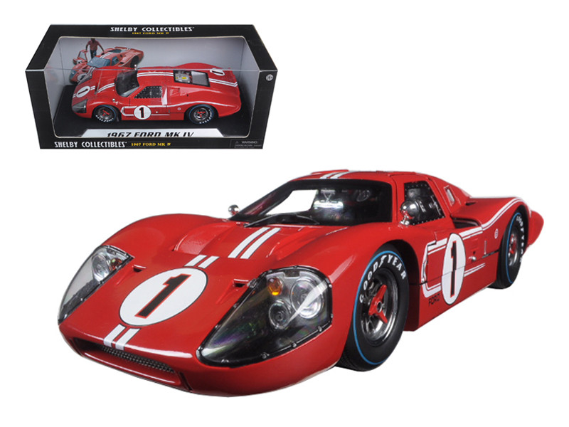 1966 Ford GT-40 MK II Le Mans #3, Red - Shelby Collectibles SC406R - 1/18  scale Diecast Car 