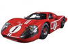 1967 Ford GT MK IV #1 Red 1/18 Diecast Model Car Shelby Collectibles SC423