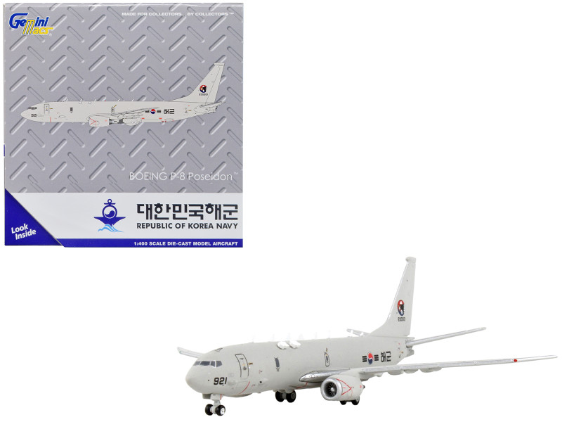 Boeing P 8A Poseidon Patrol Aircraft Republic of Korea Navy Gemini Macs Series 1/400 Diecast Model Airplane GeminiJets GM123