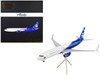 Boeing 737 800 Commercial Aircraft Alaska Airlines Honoring Those Who Serve White and Blue Gemini 200 Series 1/200 Diecast Model Airplane GeminiJets G2ASA1138