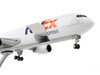 Boeing 767 300F Commercial Aircraft Federal Express White with Purple Tail Interactive Series 1/200 Diecast Model Airplane GeminiJets G2FDX1169