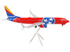 Boeing 737 800 Commercial Aircraft with Flaps Down Southwest Airlines Tennessee One Tennessee Flag Livery Gemini 200 Series 1/200 Diecast Model Airplane GeminiJets G2SWA1011F