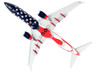 Boeing 737 800 Commercial Aircraft with Flaps Down Southwest Airlines Freedom One American Flag Livery Gemini 200 Series 1/200 Diecast Model Airplane GeminiJets G2SWA1042F