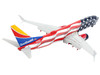 Boeing 737 800 Commercial Aircraft with Flaps Down Southwest Airlines Freedom One American Flag Livery Gemini 200 Series 1/200 Diecast Model Airplane GeminiJets G2SWA1042F