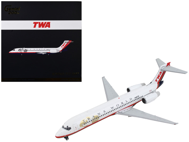 Boeing 717 200 Commercial Aircraft Trans World Airlines White with Red Stripes Gemini 200 Series 1/200 Diecast Model Airplane GeminiJets G2TWA1005