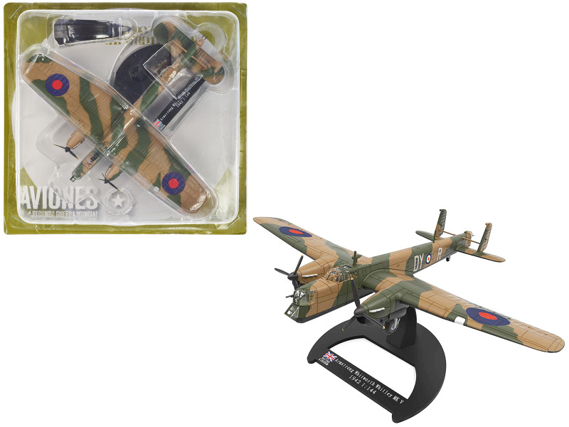 Armstrong Whitworth Whitley Mk V Bomber Aircraft No 102 Squadron RAF Driffield Royal Air Force 1940 Planes of World War II Series 1/144 Diecast Model Airplane Luppa LCM019
