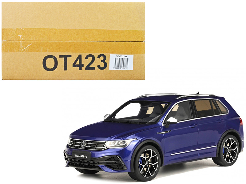 2021 Volkswagen Tiguan R Lapiz Blue Metallic Limited Edition to 1500 pieces Worldwide 1/18 Model Car Otto Mobile OT423