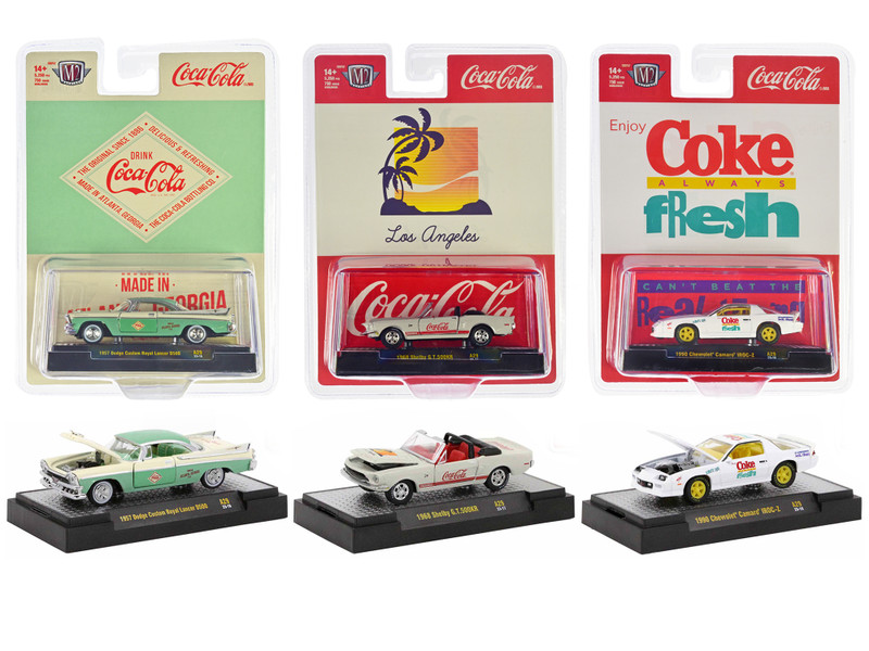 Coca-Cola Set 3 pieces Release 29 Limited Edition 5250 pieces Worldwide 1/64 Diecast Model Cars M2 Machines 52500-A29
