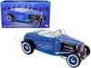 1932 Ford Roadster Hot Rod Blue Metallic Flames White Interior Limited Edition 468 pieces Worldwide 1/18 Diecast Model Car ACME A1805024