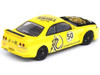 Nissan Skyline GT R R33 RHD Right Hand Drive Yellow with Black Hood Bruce Lee Legacy 50 Year Anniversary 1/64 Diecast Model Car Inno Models IN64-R33-BRUCELEE