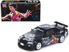 Nissan Skyline GT R R34 RHD Right Hand Drive Black Bruce Lee Legacy 50 Year Anniversary 1/64 Diecast Model Car Inno Models IN64-R34-BRUCELEE