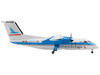 Bombardier Dash 8 100 Commercial Aircraft American Airlines American Eagle Piedmont Airlines White with Blue Stripes 1/400 Diecast Model Airplane GeminiJets GJ1614