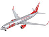 Boeing 737 800 Commercial Aircraft Jet2 Com Silver with Red Tail 1/400 Diecast Model Airplane GeminiJets GJ1936