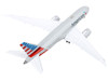 Boeing 787 8 Commercial Aircraft with Flaps Down American Airlines Gray with Striped Tail 1/400 Diecast Model Airplane GeminiJets GJ2087F