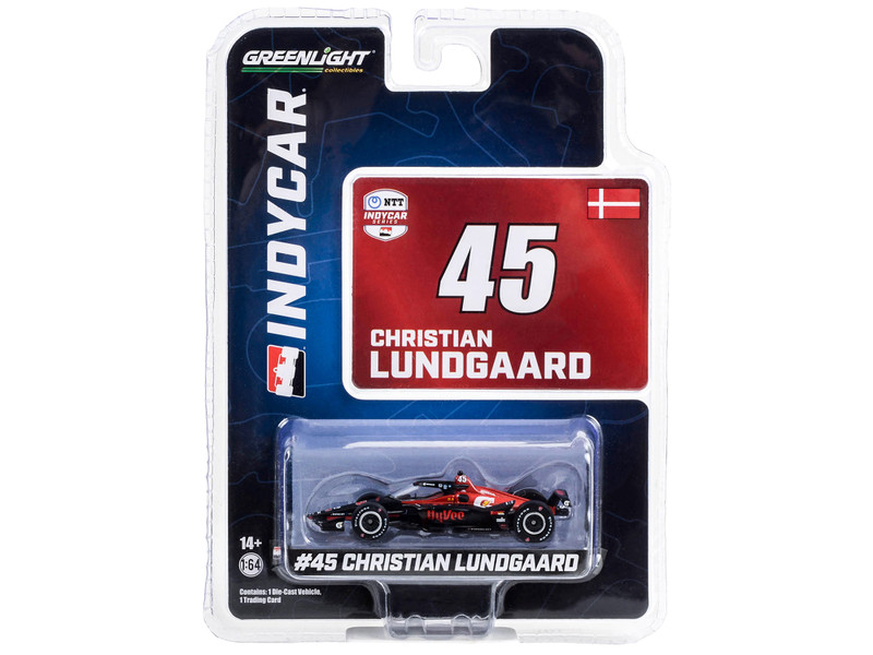 Dallara IndyCar #45 Christian Lundgaard Hy Vee Rahal Letterman Lanigan Racing NTT IndyCar Series 2023 1/64 Diecast Model Car Greenlight 11562