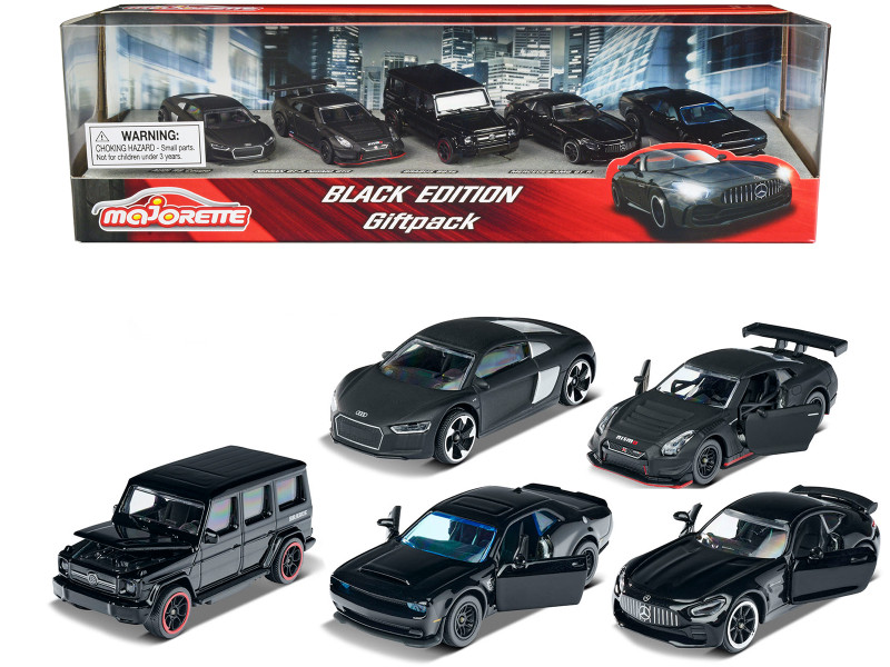 Black Edition 2023 Giftpack 5 Piece Set 1/64 Diecast Model Cars Majorette 212053174