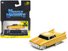Gene Winfields 1961 Cadillac Maybelline Yellow Metallic with White Stripes 1/64 Diecast Model Car Muscle Machines 15561YL