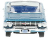 1961 Chevrolet Impala Convertible Jewel Blue Metallic and White with Blue Interior 1/87 HO Scale Diecast Model Car Oxford Diecast 87CI61006