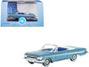 1961 Chevrolet Impala Convertible Jewel Blue Metallic and White with Blue Interior 1/87 HO Scale Diecast Model Car Oxford Diecast 87CI61006