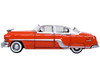 1954 Pontiac Chieftain 4 Door Coral Red with Winter White Top 1/87 HO Scale Diecast Model Car Oxford Diecast 87PC54004