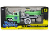 1966 Chevrolet C60 Flatbed Truck Green Metallic with White Top Cadillac Service and 1961 Cadillac Coupe Green Metallic with White Top Muscle Transports Series 1/64 Diecast Models Muscle Machines 11545GRN