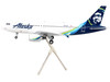Airbus A319 Commercial Aircraft Alaska Airlines White with Blue Tail Gemini 200 Series 1/200 Diecast Model Airplane GeminiJets G2ASA830