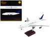 Boeing 747LCF Commercial Aircraft with Flaps Down Dreamlifter White with Blue Tail Gemini 200 Series 1/200 Diecast Model Airplane GeminiJets G2BOE1003F