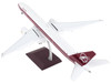 Boeing 777 300ER Commercial Aircraft with Flaps Down Qatar Airways White with Dark Red Stripes Gemini 200 Series 1/200 Diecast Model Airplane GeminiJets G2QTR1145F