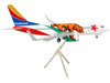 Boeing 737 700 Commercial Aircraft with Flaps Down Southwest Airlines California One California Flag Livery Gemini 200 Series 1/200 Diecast Model Airplane GeminiJets G2SWA1010F