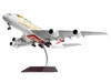 Airbus A380 800 Commercial Aircraft Emirates Airlines 50th Anniversary of UAE White with Striped Tail Gemini 200 Series 1/200 Diecast Model Airplane GeminiJets G2UAE1056