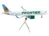 Airbus A320neo Commercial Aircraft Frontier Airlines Poppy the Prairie Dog White with Graphics Gemini 200 Series 1/200 Diecast Model Airplane GeminiJets G2FFT1142