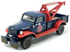 1950 Dodge Power Wagon Tow Truck Dark Blue Weathered Gulf Oil with Mechanic Figure Limited Edition to 3600 pieces Worldwide 1/64 Diecast Model Car Greenlight 51543